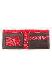 Men's Wallet - Cowhide Red Bandana