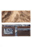 Men's Wallet - Cowhide Blue Bandana