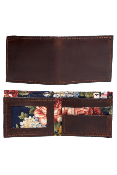 Men's Wallet - Brown Floral